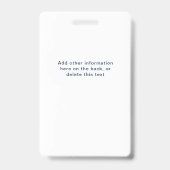 写真モダンとロゴの会社スタッフのID | バッジ (裏面)