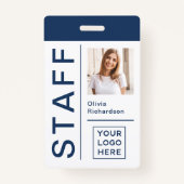写真モダンとロゴの会社スタッフのID | バッジ (正面)