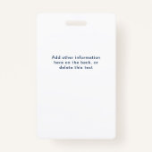 写真モダンとロゴの会社スタッフのID | バッジ (裏面)