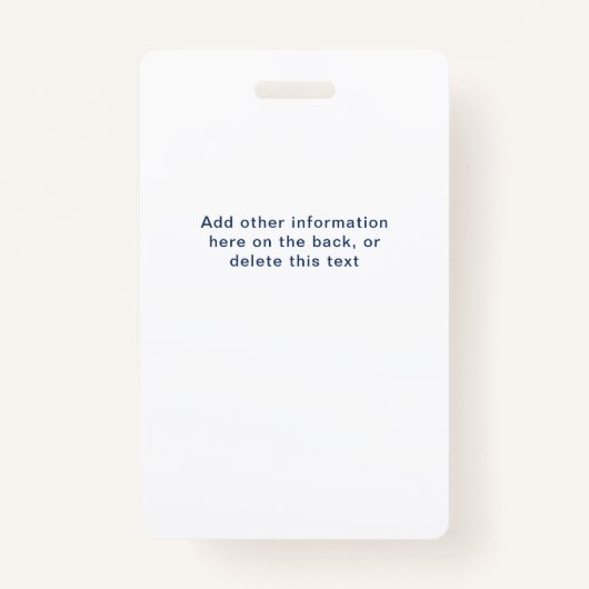 写真モダンとロゴの会社スタッフのID | バッジ (裏面)