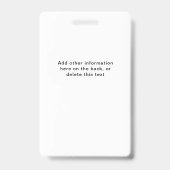 写真モダンとロゴの会社スタッフのID | バッジ (Back)