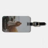 写真モダンと名前 ラゲッジタグ (正面横)