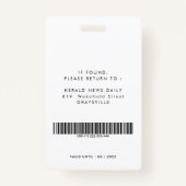 写真モダンと名前Press ID バッジ (裏面)