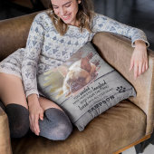 写真モダンと引用文のペットの損失 |グレー素朴 クッション