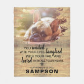 写真モダンと引用文のペットの損失 |素朴 | フリースブランケット (正面)