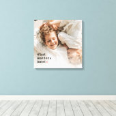 写真モダンと最も重要な事項前向き引用文 キャンバスプリント (インサイチュ (ウッドフロア))