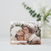 写真モダンと結婚したクリスマス シーズンポストカード (スタンド正面)