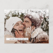 写真モダンと結婚したクリスマス シーズンポストカード (正面)