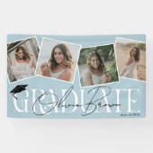 写真モダンと署名の卒業パーティー 横断幕 (横)