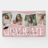 写真モダンと署名の卒業パーティー 横断幕 (横)