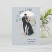 写真モダンとQRコードで日付を保存する セーブザデート (スタンド正面)