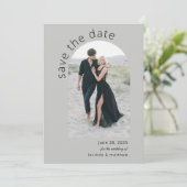 写真モダンとQRコードで日付を保存する セーブザデート (スタンド正面)