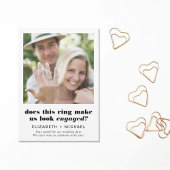 写真モダンのおもしろい婚約 案内状