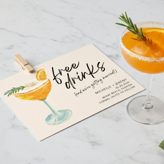 写真モダンのおもしろい結婚式の日付の保存 セーブザデート