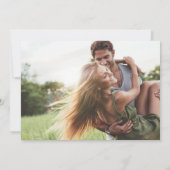 写真モダンのおもしろい結婚式の日付の保存 セーブザデート (裏面)