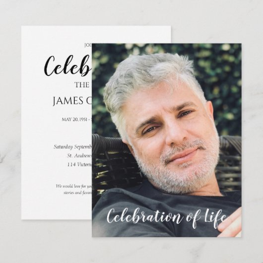 写真モダンのお祝い (正面/裏面)