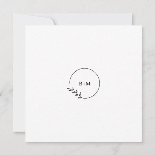 写真モダンのウェディングの日付を保存 (裏面)