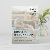 写真モダンのウェディングは日付を保存 招待状 (スタンド正面)