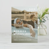 写真モダンのウェディングは日付を保存 招待状 (スタンド正面)