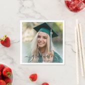 写真モダンのエレガント卒業 スタンダードカクテルナプキン (インサイチュ)