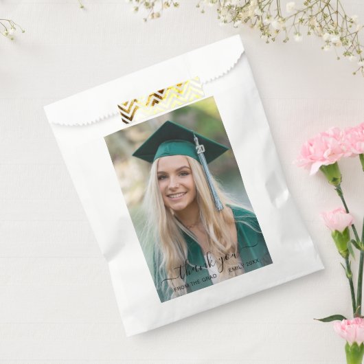写真モダンのエレガント卒業 フェイバーバッグ (封をした状態)