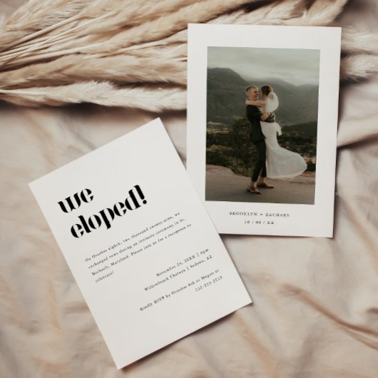 写真モダンのエロペメント&ウェディングレセプション 招待状