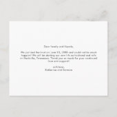 写真モダンのエロ結婚したペ結婚ン 案内ポストカード (裏面)