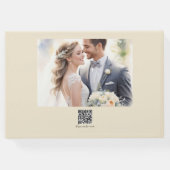 写真モダンのカスタムQrコード ゲストブック (裏面)