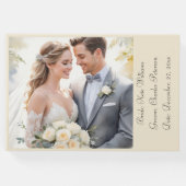 写真モダンのカスタムQrコード ゲストブック (正面)