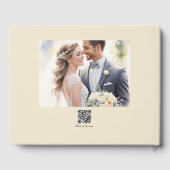 写真モダンのカスタムQrコード ゲストブック (裏面)