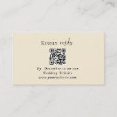 写真モダンのカスタムqrコードrsvp エンクロージャーカード (正面)