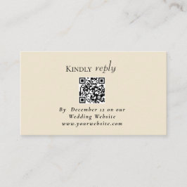 写真モダンのカスタムqrコードrsvp エンクロージャーカード