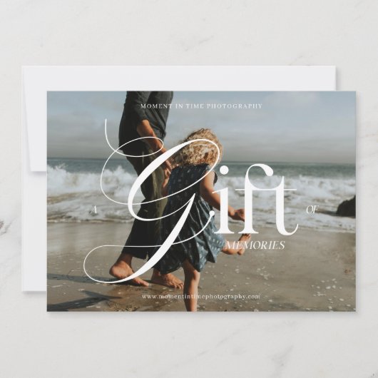 写真モダンのギフト券 (正面)