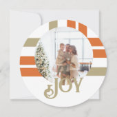 写真モダンのクリスマスをブロックパーソナライズされたする シーズンカード (正面)