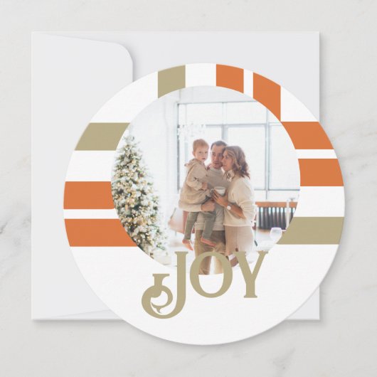 写真モダンのクリスマスをブロックパーソナライズされたする シーズンカード (正面)