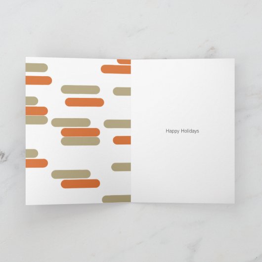 写真モダンのクリスマスをブロックパーソナライズされたする シーズンカード (内部)