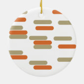 写真モダンのクリスマスをブロックパーソナライズされたする セラミックオーナメント (裏面)