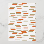 写真モダンのクリスマスをブロックパーソナライズされたする 箔シーズンカード (裏面)