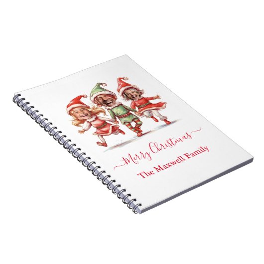 写真モダンのクリスマス小妖精や小人 ノートブック (右側)