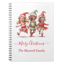 写真モダンのクリスマス小妖精や小人 ノートブック