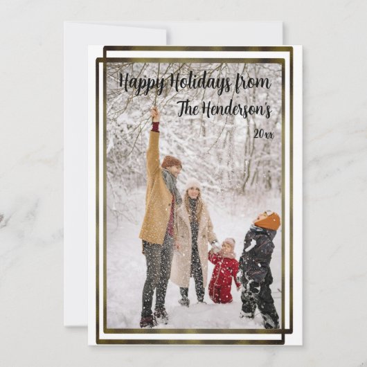 写真モダンのクリスマス シーズンカード (正面)