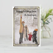 写真モダンのクリスマス シーズンカード (スタンド正面)