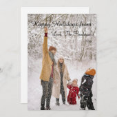 写真モダンのクリスマス シーズンカード (正面/裏面)