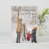 写真モダンのクリスマス シーズンカード (スタンド正面)