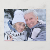 写真モダンのク信じリスマス シーズンポストカード (正面)