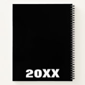 写真モダンのコラージュと名前 ノートブック (裏面)