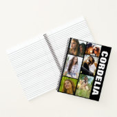 写真モダンのコラージュと名前 ノートブック (内部)