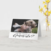 写真モダンのゴッドペアレンツ カード (黄色い花)