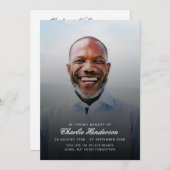 写真モダンのスクリプト葬儀プログラム プログラム (正面/裏面)