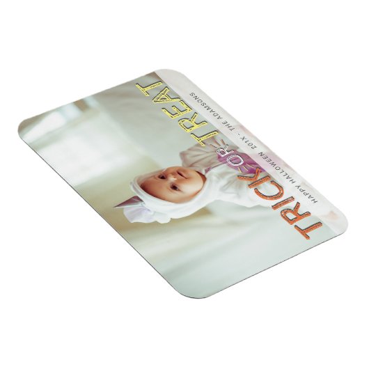 写真モダンのハロウィーンをトリックまたは治療する マグネット (右側)